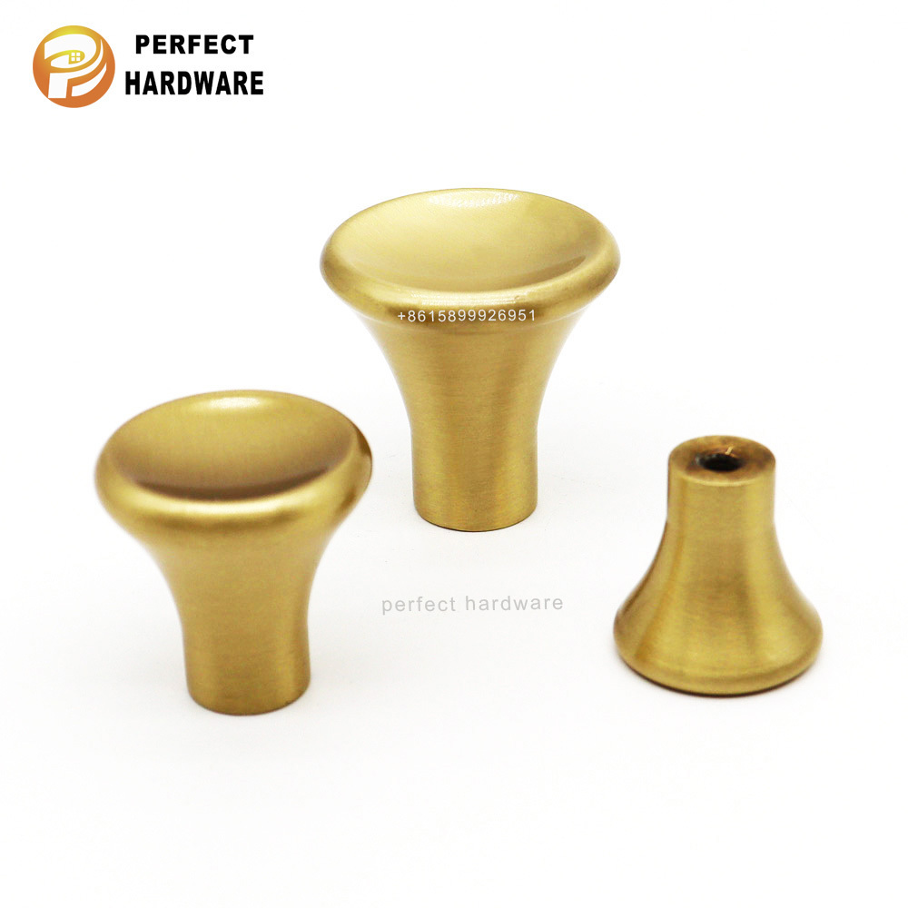 Modern furniture brass kitchen cabinet handles round copper small knobs