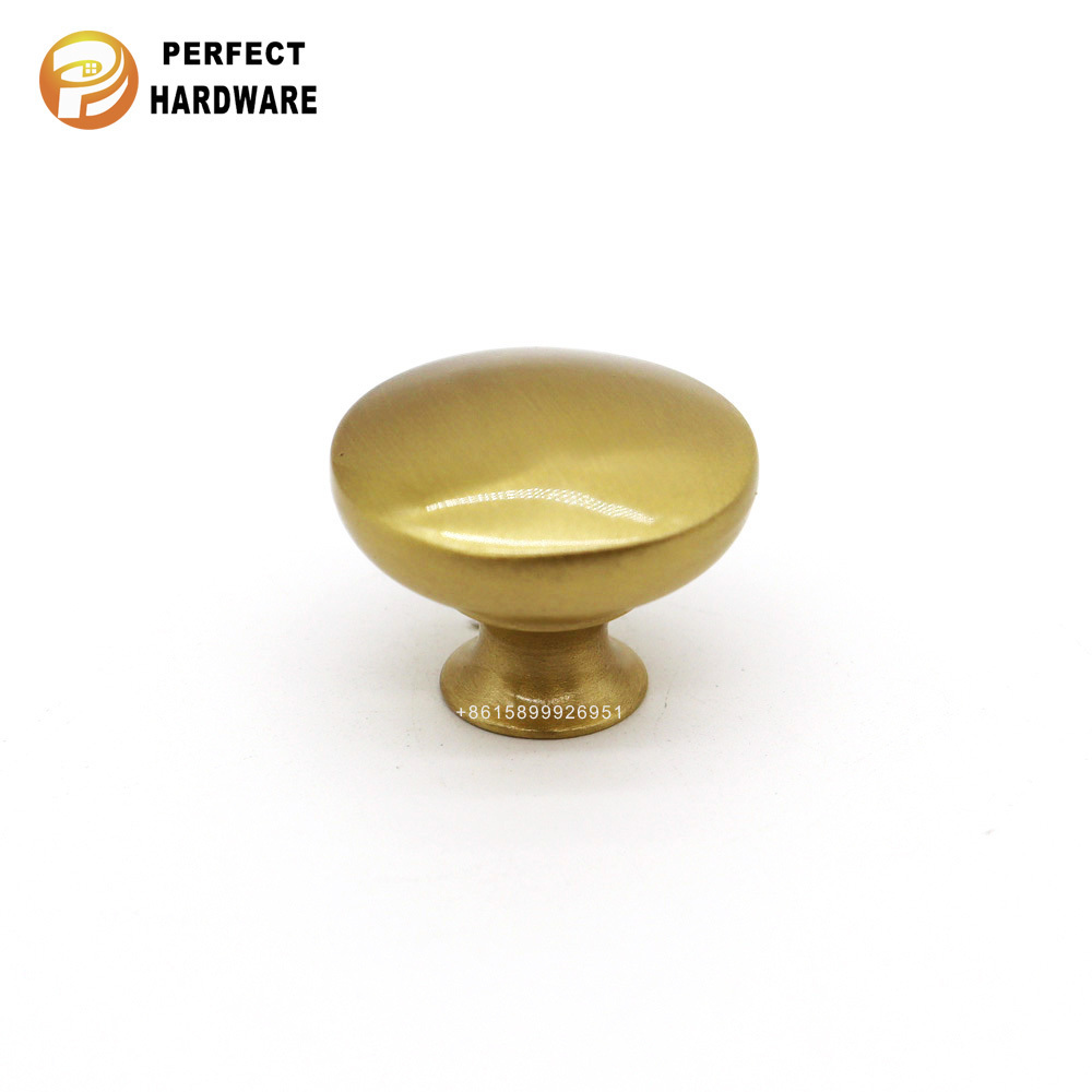 Brushed Brass Gold Furniture Drawer Cabinet Door Handles And Knobs Decorative round Small Knob