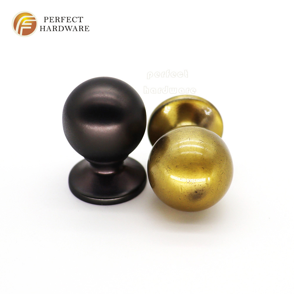 Handles for furniture cabinet Factory Direct Sale black Drawer Round Furniture Pulls And Knobs zincalloy handles