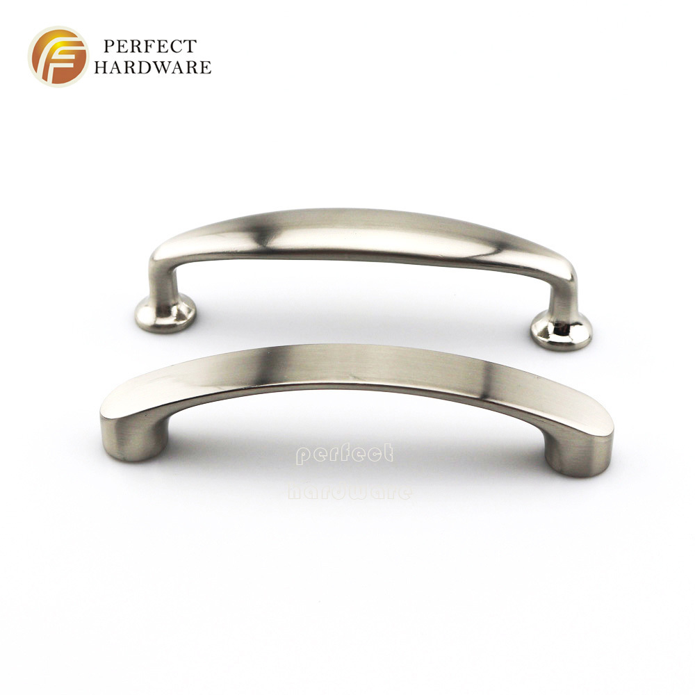 New styles  Furniture Cabinet Handles modern Drawer Pulls  Brushed Nickel Kitchen Cupboard High Quality Handles