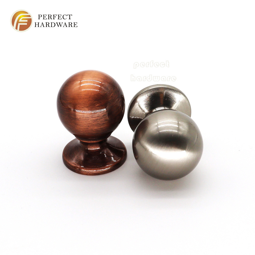 Handles for furniture cabinet Factory Direct Sale black Drawer Round Furniture Pulls And Knobs zincalloy handles