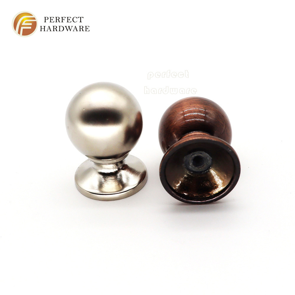 Handles for furniture cabinet Factory Direct Sale black Drawer Round Furniture Pulls And Knobs zincalloy handles