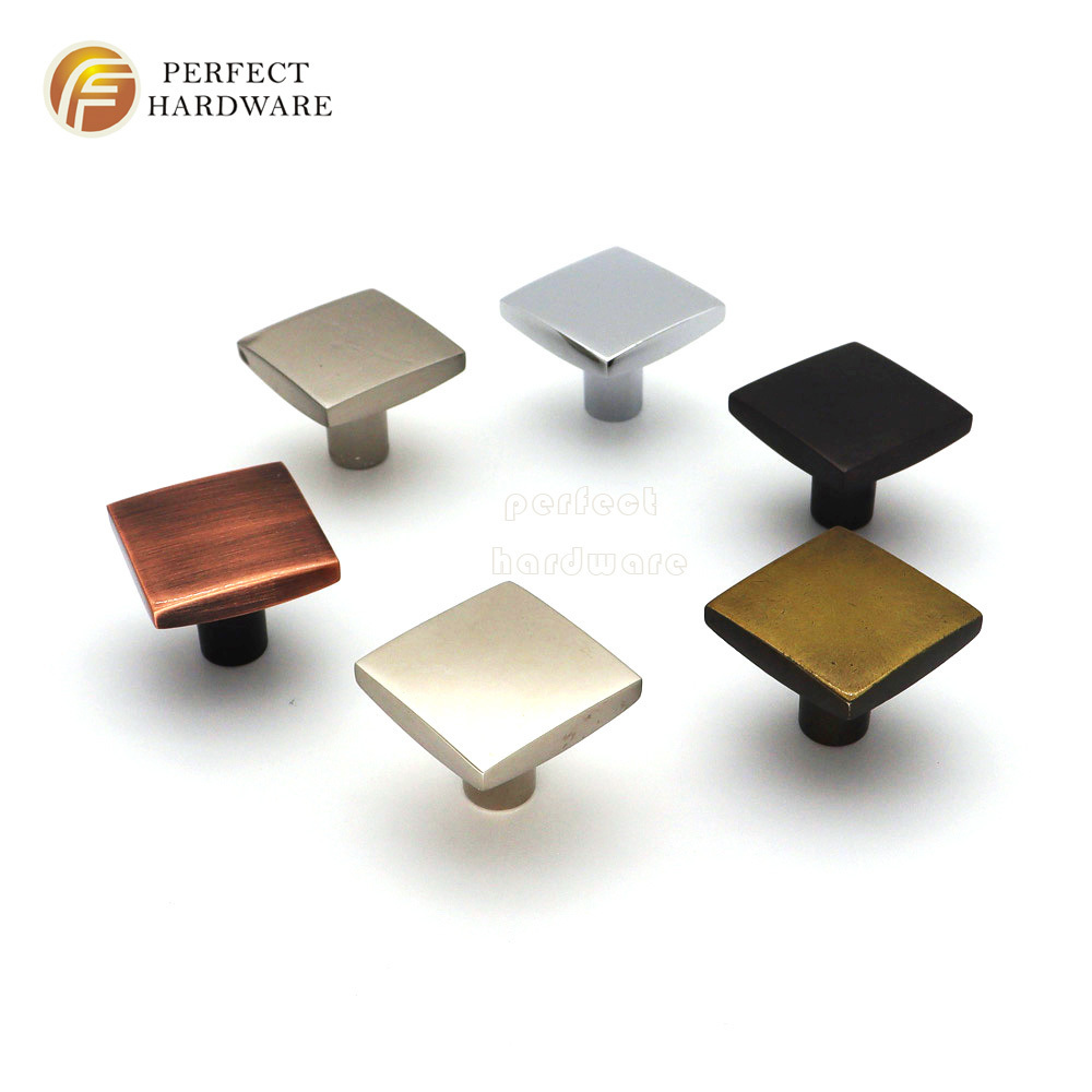 Modern Kitchen Cabinet Wardrobe Furniture  Hardware Pull Handles zinc alloy Square handle and knobs