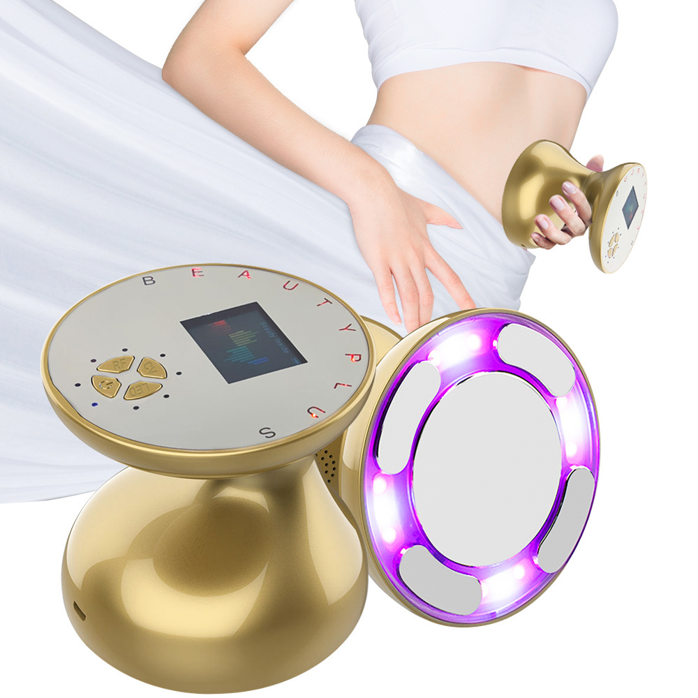 BEPERFECT Portable handheld ultrasonic LED galvanic current face personal care salon RF beauty device