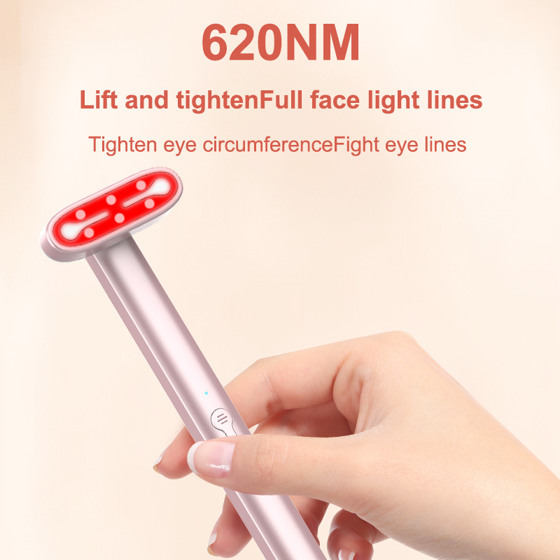 Led Ems Face Lifting Machine 7 in 1 Eye Massager Anti Wrinkle Skin Care Red Light Wand Beauty Device Face Massager