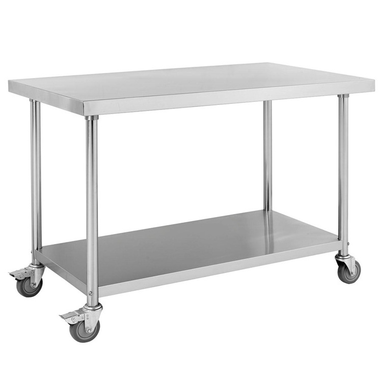 304 Stainless Steel Restaurant Work Bench / Customized  201Stainless Steel Kitchen Work Table