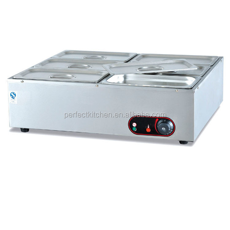 Stainless steel counter top gas food warmer bain marie for sale