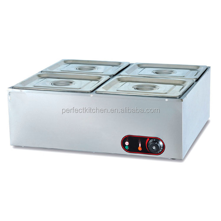 Stainless steel counter top gas food warmer bain marie for sale