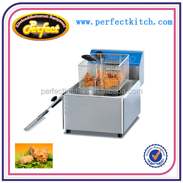 8L Stainless Steel Electric fish Fryer / Double Tanks chips Fryer