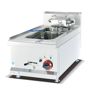 Commercial Counter Top Electric Single Tank And Single Basket Deep Fryer With Temperature Limit