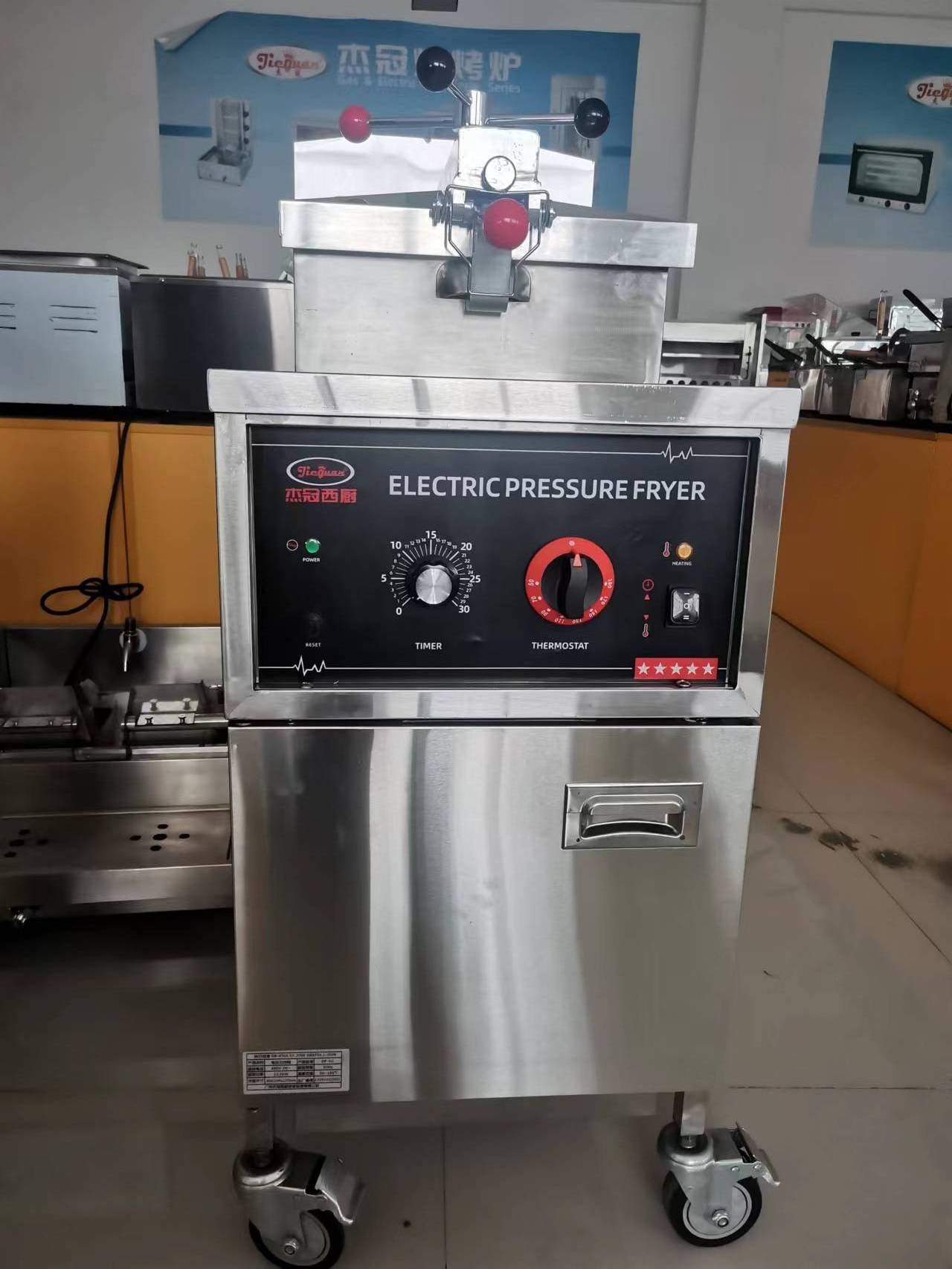 Fast Food Restaurant Electric Pressure Deep Fryer Broaster Chicken Pressure Fryer with Oil Filter