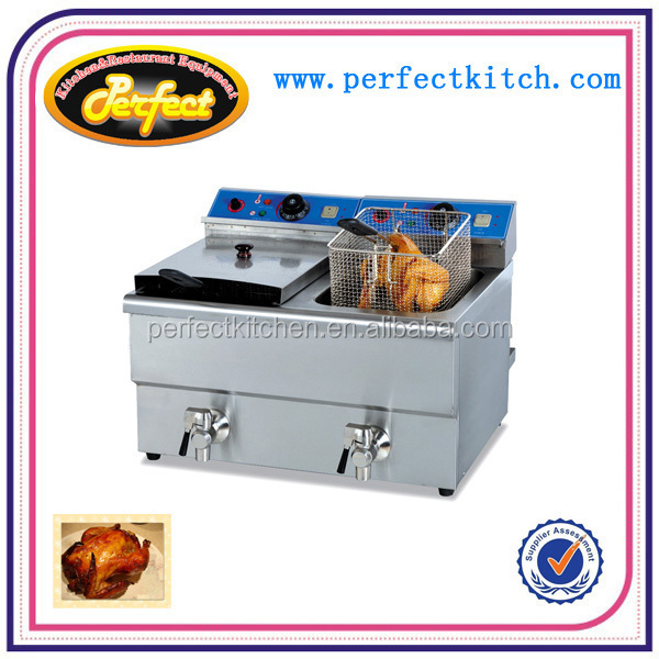 8L Stainless Steel Electric fish Fryer / Double Tanks chips Fryer