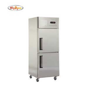 Vertical Commercial Kitchen Refrigeration Equipment Double Door Refrigerator Freezer For Restaurant Hotel