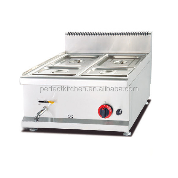 Stainless steel counter top gas food warmer bain marie for sale