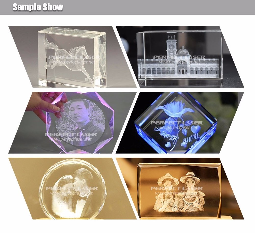 Perfect Laser-Portable Glass Cube acrylic 2D 3D Laser Inner Crystal Engraving Engraver Machine price for hotel gift  advertising