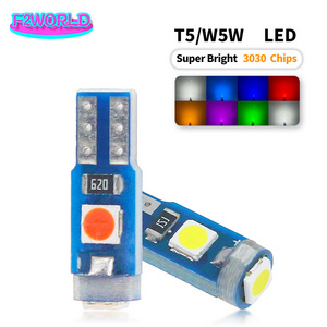 Factory Direct  T5 Car Auto Dashboard Lights 3030 3 SMD Reading Instrument Panel Lamp Led Super Bright Bulb White 12V DC