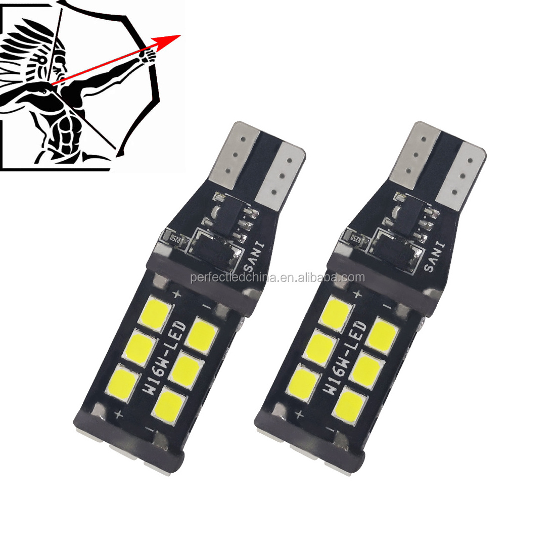 Perfect LED Canbus White T15 LED Reverse Light W16W 15SMD Back Up Light Rear Lamp T10 T15 W16 BULB reading light T15 LED BULB