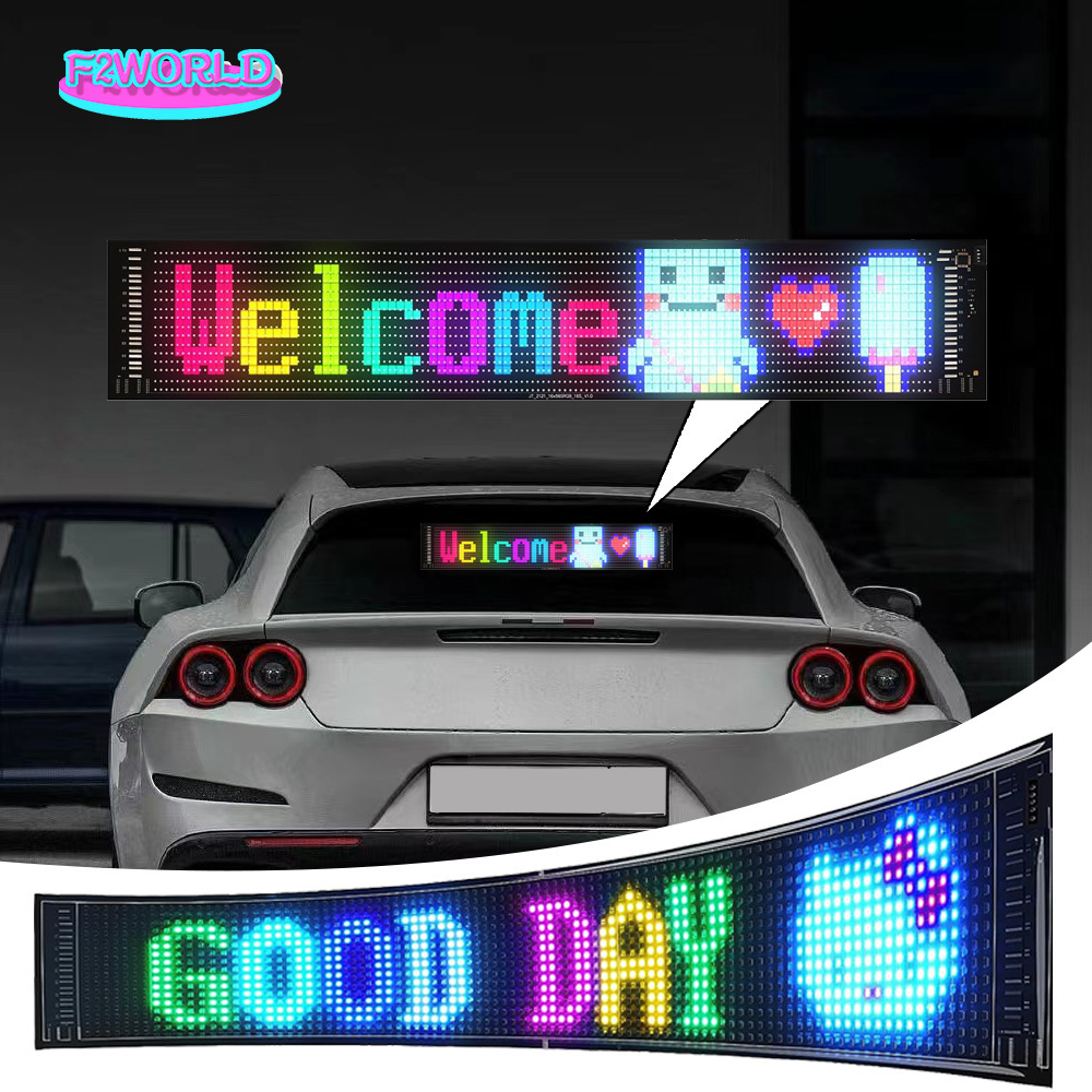 LED Matrix Pixel Panel Scrolling Bright Advertising LED Signs Flexible USB 5V LED Car Sign Bluetooth App Control