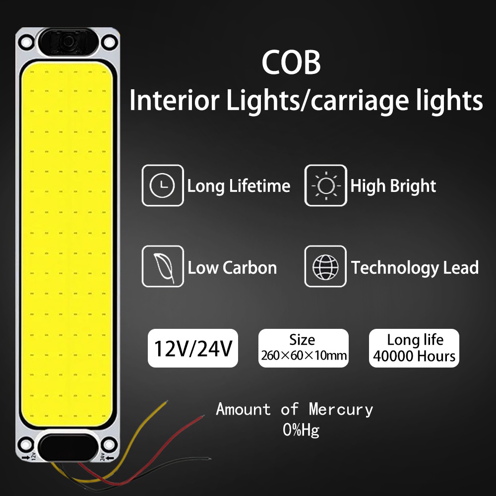 12V 24V  16W Diode Flashlight Car Reading 54 108 LED Lamp Light Bar for Van Truck Light  Indoor Aluminum