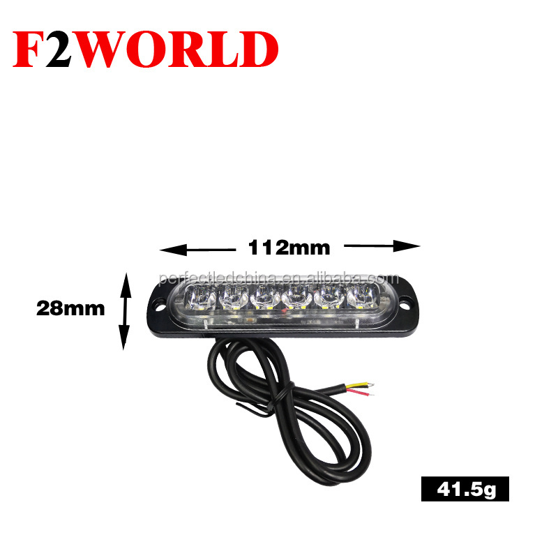 Perfect LED 12-24v Car truck strobe warning emergency amber flashing lights work light side light 12smd