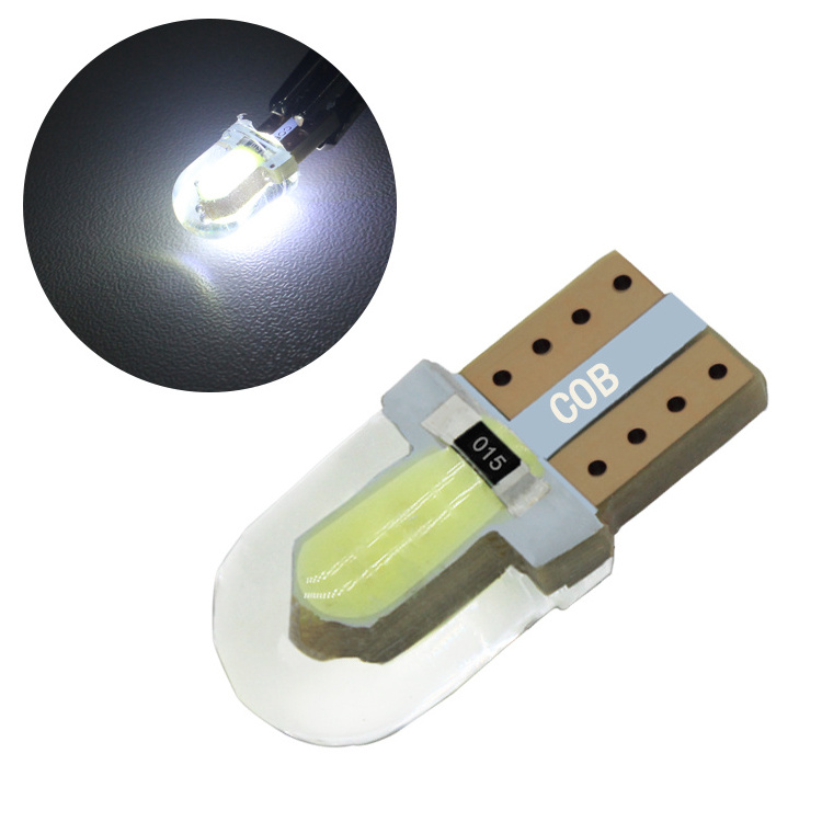 PERFECT LED Glass high bright original COB T10 W5W 194 168 LED Car Bulb Green Red Blue Amber License Plate Lamp 12V Dome Light