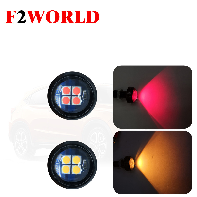 Perfect Led Waterproof Auto 23mm 3030 4smd LED White And Amber Dual Color Eagle Eye For Switch Back Turn Light