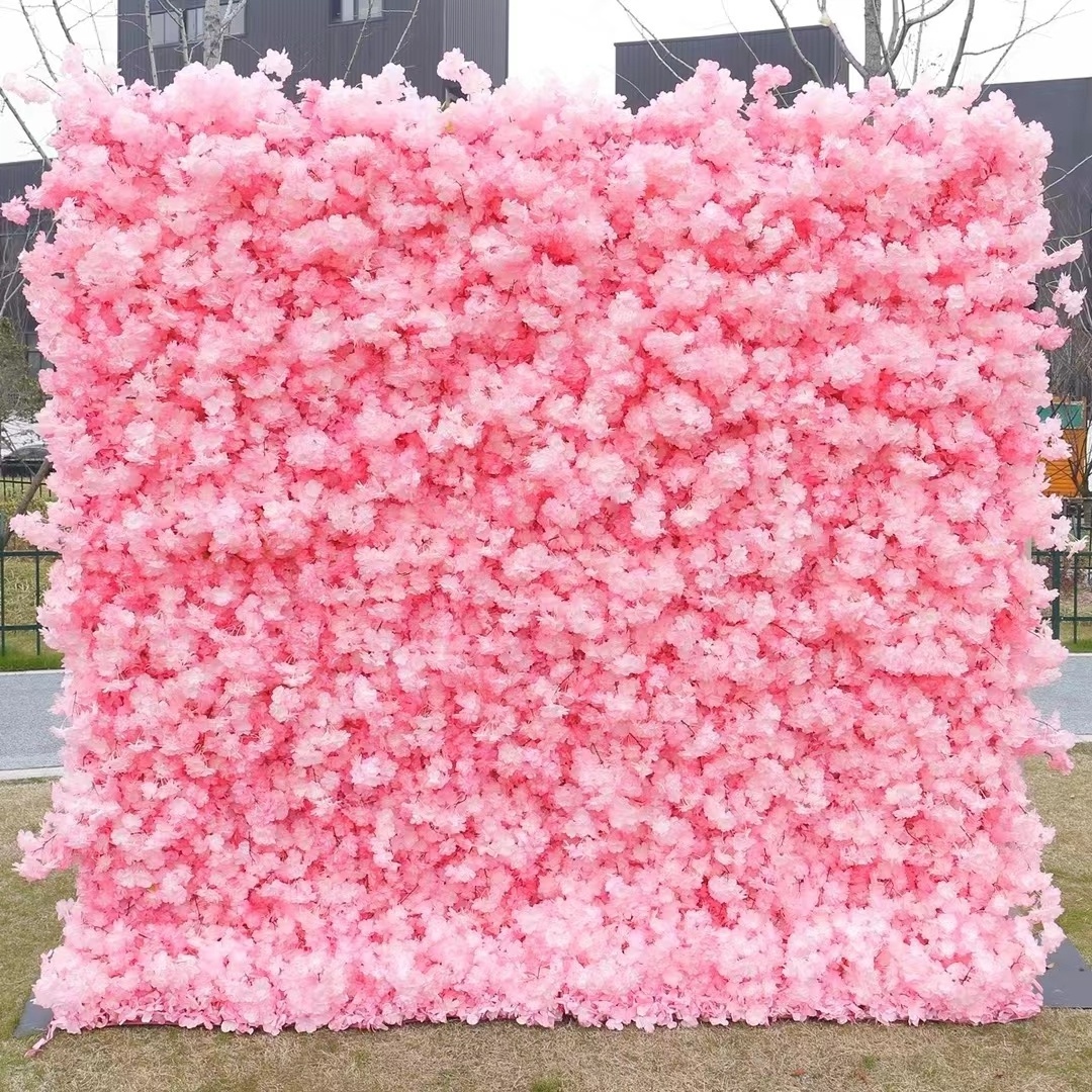 3d pink cherry blossom artificial flower artificial flower wall wedding decoration home decoration