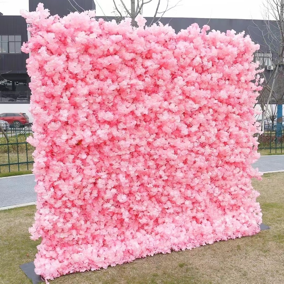 3d pink cherry blossom artificial flower artificial flower wall wedding decoration home decoration