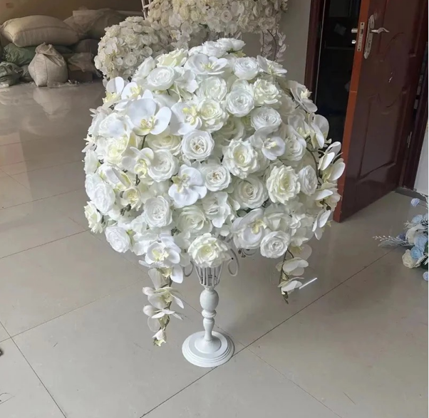 Wedding Decoration Table Flower White Flower Kissing Ball Large White Orchid Flower Ball