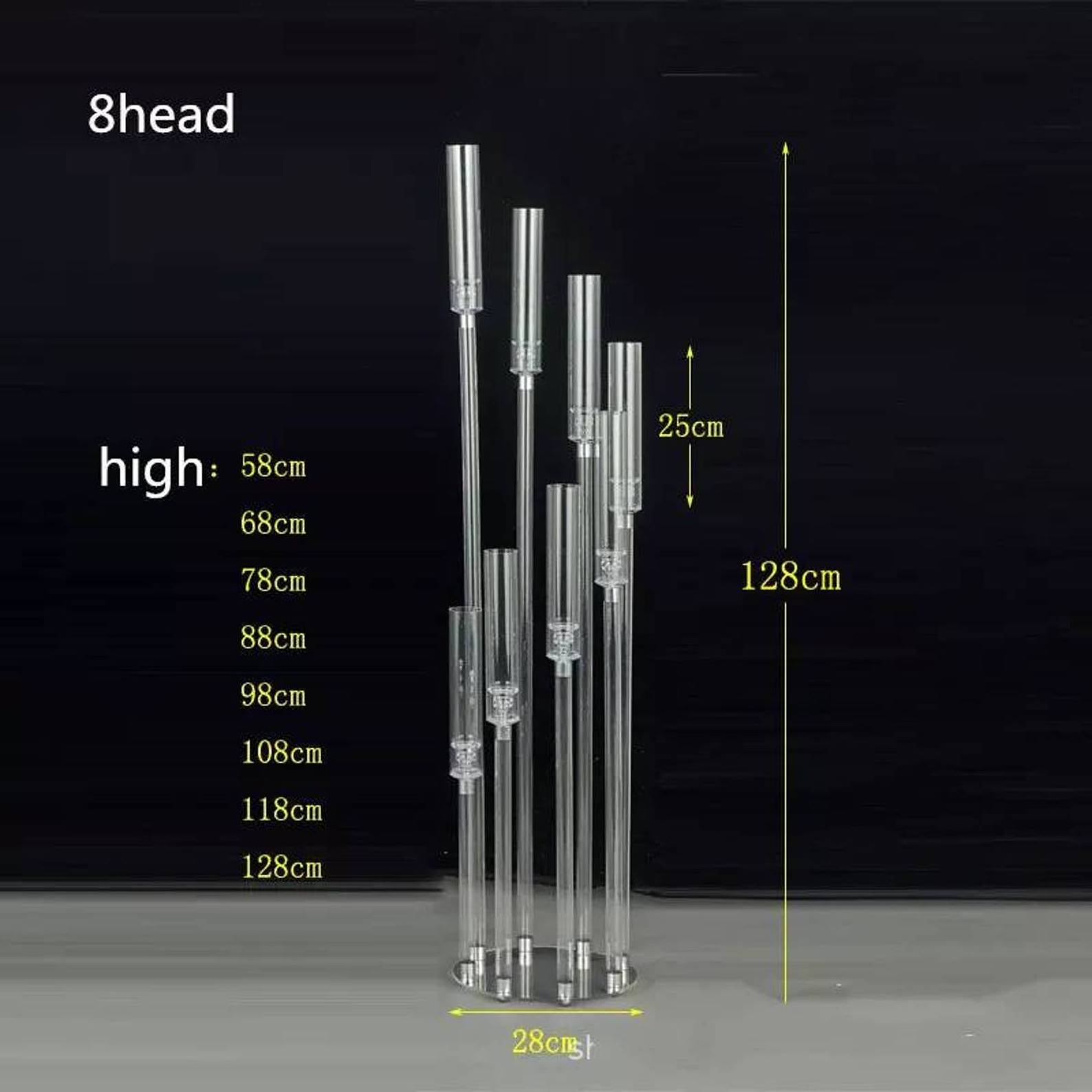 Modern Acrylic Candle Holder Wedding Candlestick for Wedding Decoration Table Centerpiece