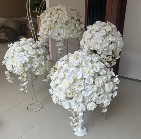 Wedding Decoration Table Flower White Flower Kissing Ball Large White Orchid Flower Ball