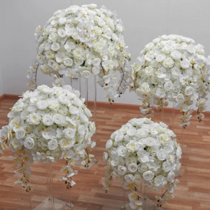 Wedding Decoration Table Flower White Flower Kissing Ball Large White Orchid Flower Ball