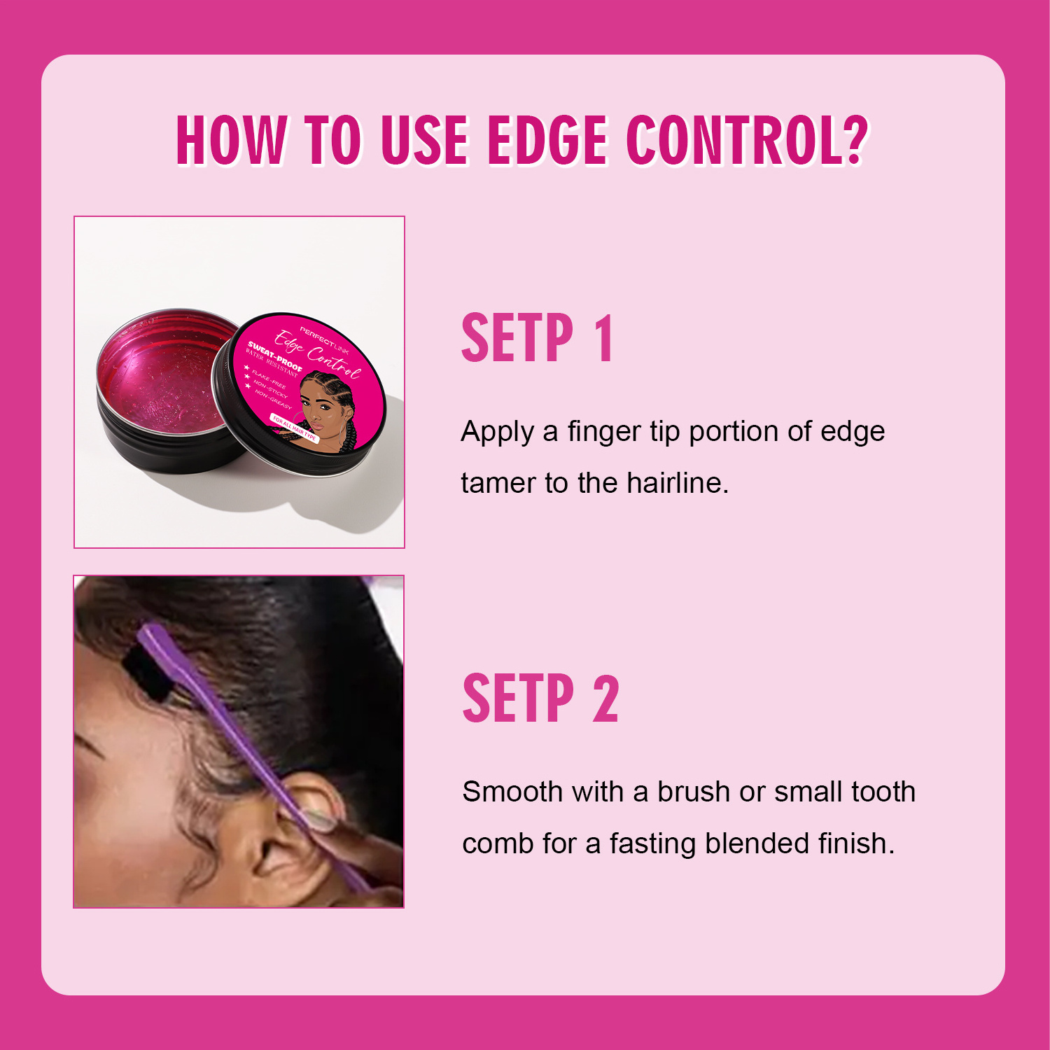 Wholesale Edge Control Customized Strong Hold Pomade Styling Braid Gel Private Label Vendor Edge Control Gel Extra Hold