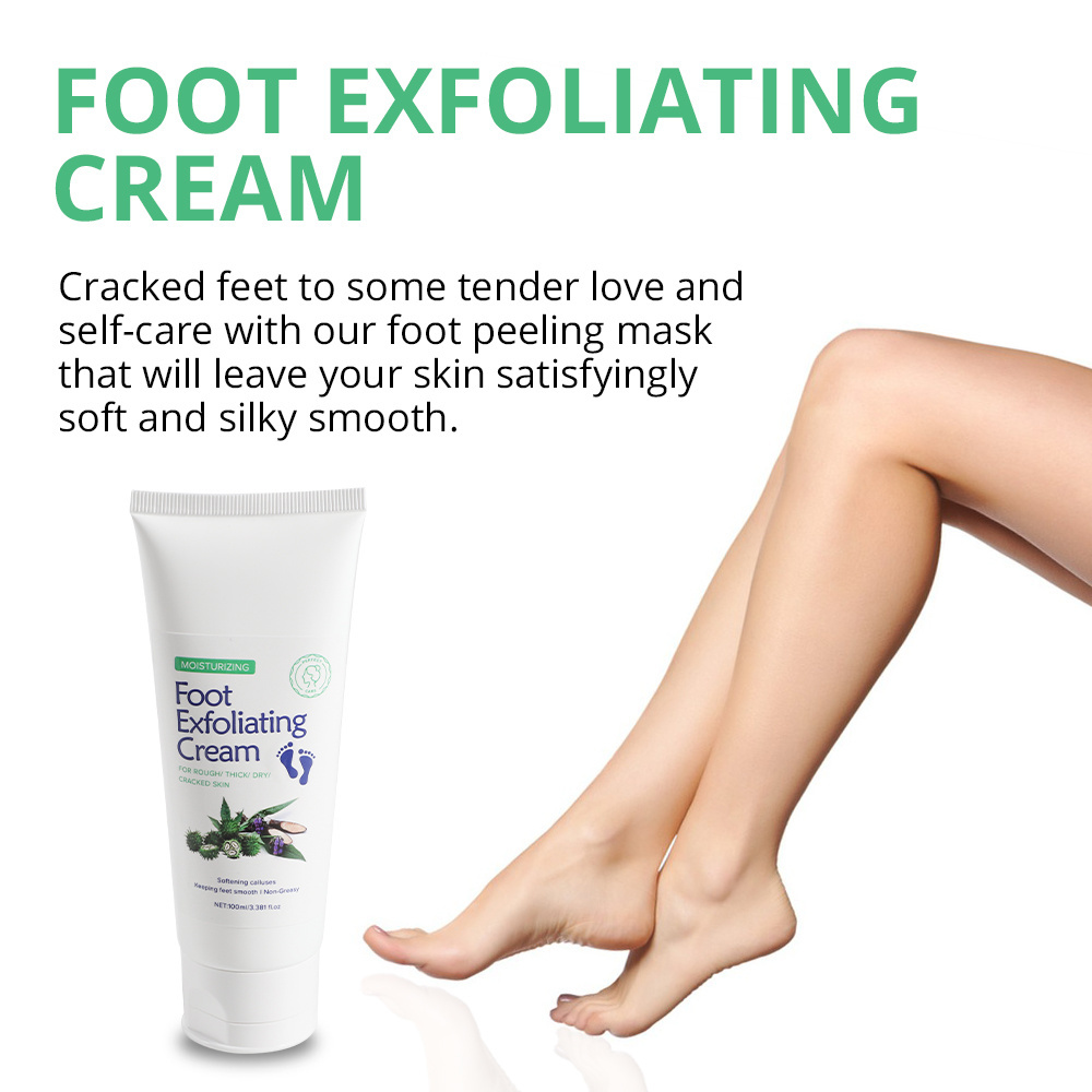 Private Label Moisturizing foot Scrub Feet Whitening Cream Tender Peeling Foot Care Exfoliating Foot Cream