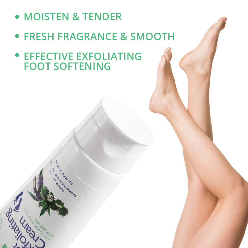 Private Label Moisturizing foot Scrub Feet Whitening Cream Tender Peeling Foot Care Exfoliating Foot Cream