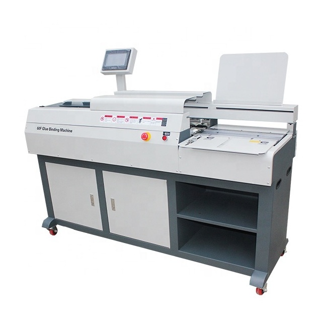 Automatic high efficiency desktop book brochure glue binding machine