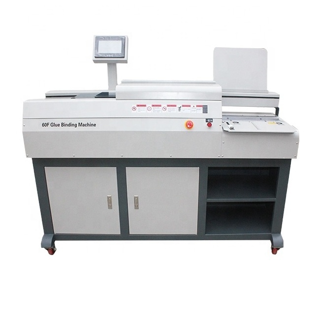 Automatic high efficiency desktop book brochure glue binding machine