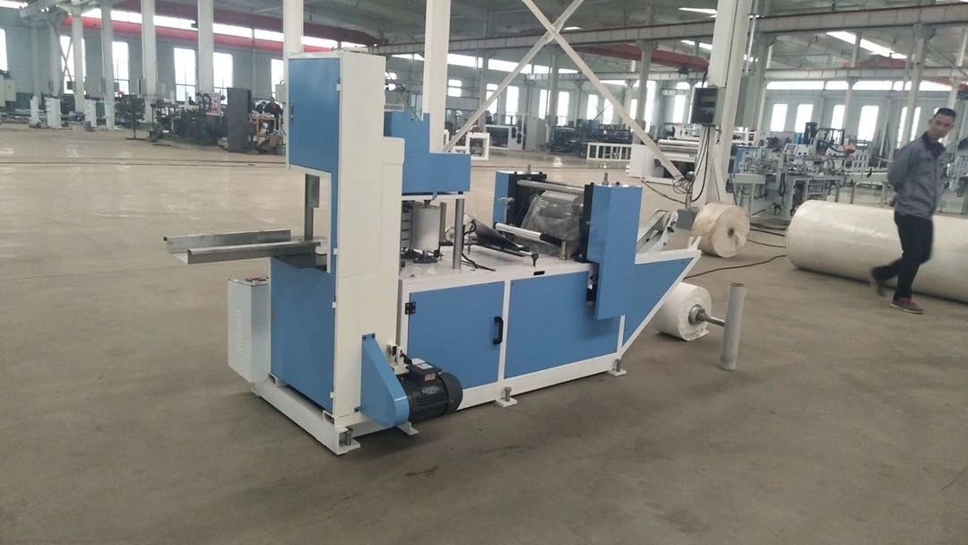 900 sheets per minute Automatic embossed color printing tissue paper napkins inter folding making machines