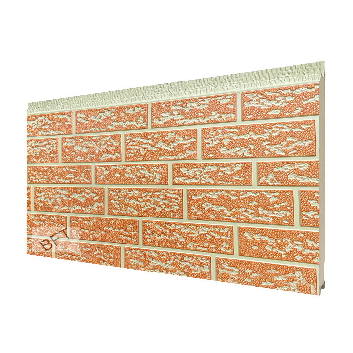 metal Siding Facade Brick Look Fireproof Wall Panel Movable PU Sandwich Wall Outside Board