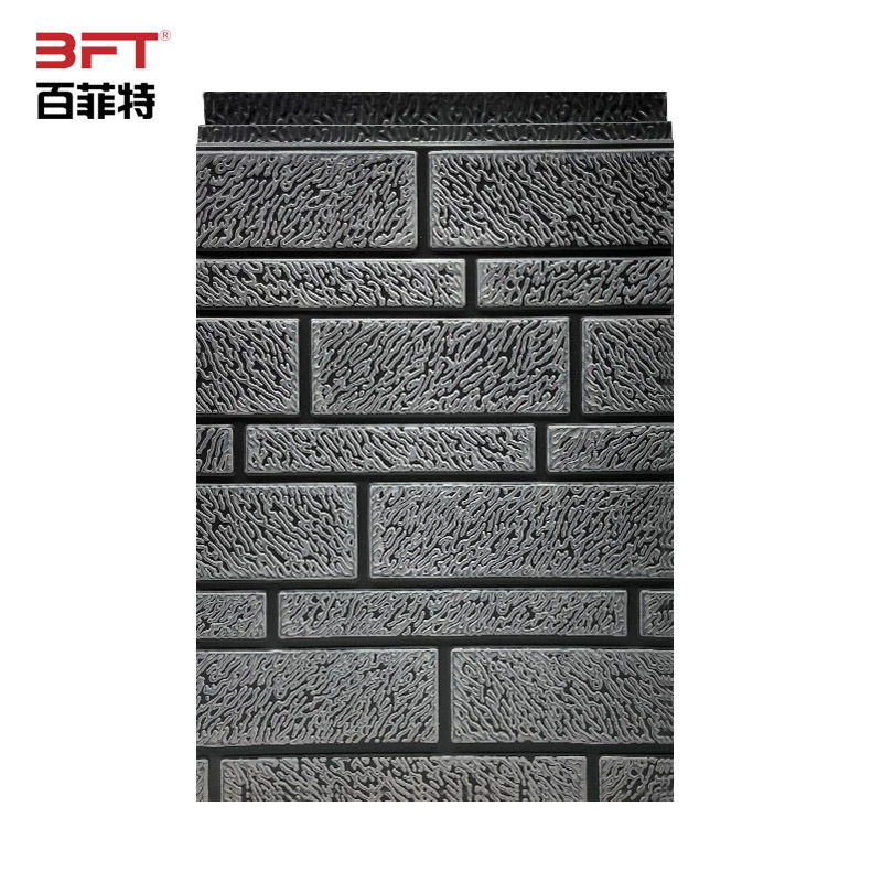 metal Siding Facade Brick Look Fireproof Wall Panel Movable PU Sandwich Wall Outside Board