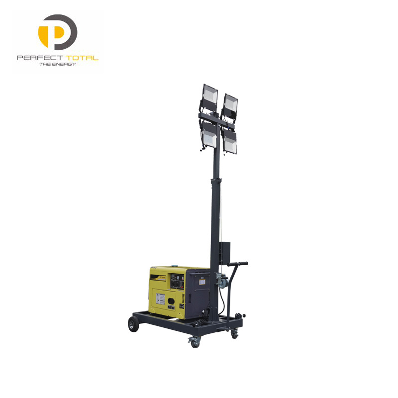 Mini Portable Construction Mobile Diesel led Light Tower