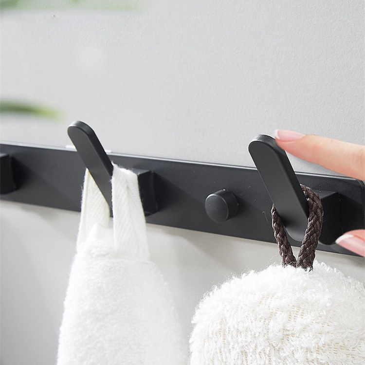 Hardware Coat Hanger Bathroom Clothes Display Towel black classic aluminium coat hooks Metal Wall shower hook for hanging