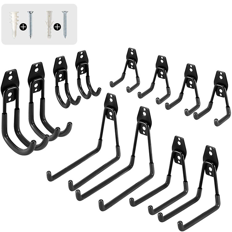 Heavy duty garage ladder hooks set for Garden tools bicycle