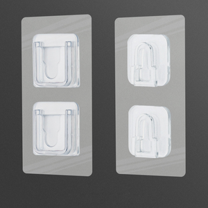 Waterproof transparent wall hook adhesive male female hook adhesive adhesive hat hooks for wall