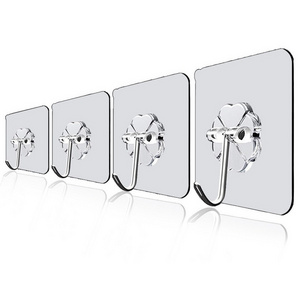 Double sided adhesive wall hooks Wall Hanger Transparent Suction Cup Sucker Hook Transparent Wall Hooks