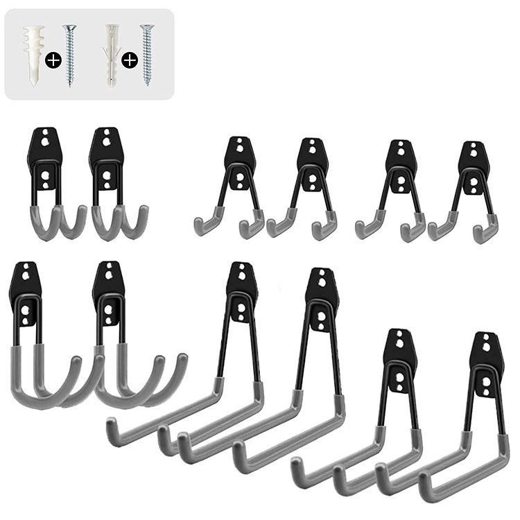 Heavy duty garage ladder hooks set for Garden tools bicycle