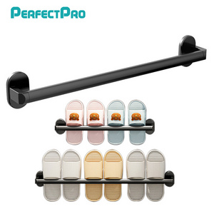 Factory wholesale wall mounted carbon steel Shoes Storage organizer Hanger Bathroom Towel Holder Slippers Rack