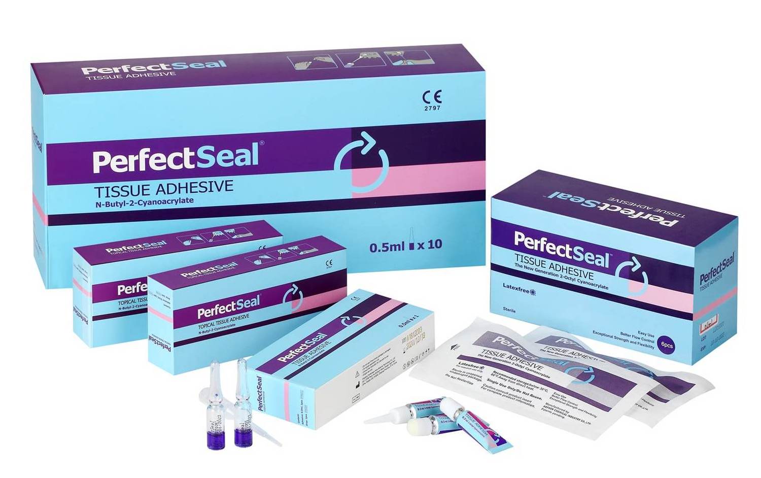 Perfectseal CE Butyl Cyanoacrylate CAS 1069-55-2 Tissue Adhesive Medical Skin Glue