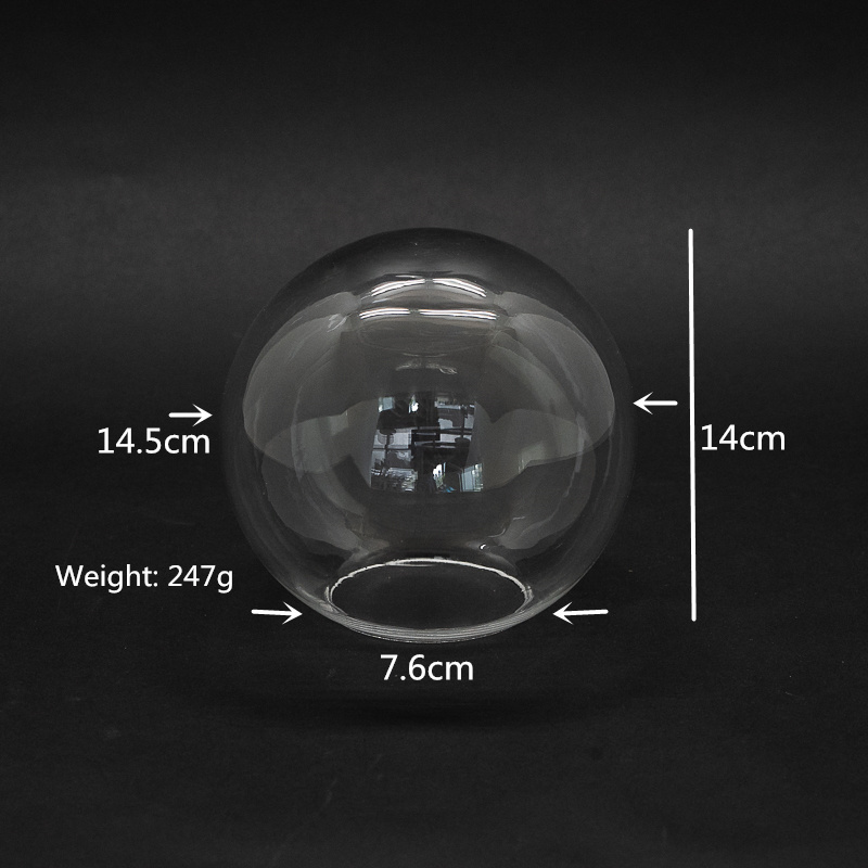 Wholesale decorative flower preserve round shape empty clear glass snow globe dome glass display cases dome