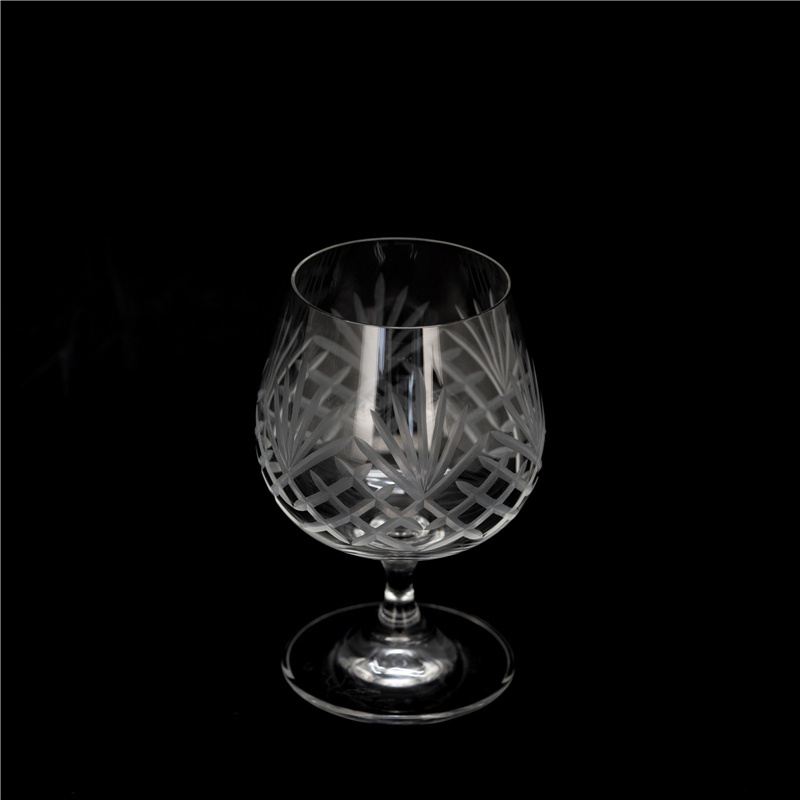 Wholesale Classic Handmade Engraved Brandy Snifter Cognac Wine Glass Cup